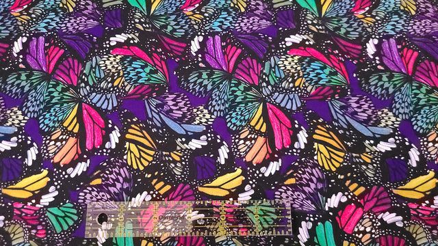 Quilting Cotton Multi Butterfly Wings Novelty Fabric Hoffman