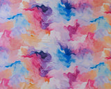 Swim Knit Poly Spandex Multicolor Abstract Waves