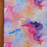 Swim Knit Poly Spandex Multicolor Abstract Waves