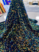 Sequin on Velvet Stretch Fabric