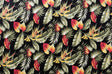 Multicolor Palm Leaves Upholstery Cotton Fabric - Black And White Palm Leaves, 56"-58" Width (1 Yard)
