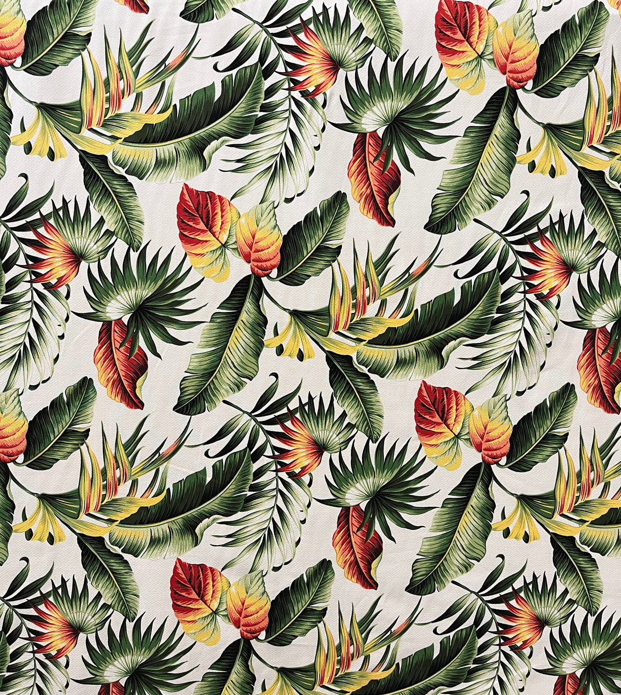 Multicolor Palm Leaves Cotton Fabric - Multicolor Palm Leaves, 56"-58" Width (1 Yard)