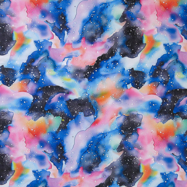 Swim Knit Multicolored Galaxy Poly Spandex Fabric