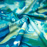 Multimarble Printed EcoTechflex Recycled Polyester Spandex Fabric - Diva Blue/Lime, Positive Pink/Mango, 56" Width, 4-Way Stretch (1 Yard)