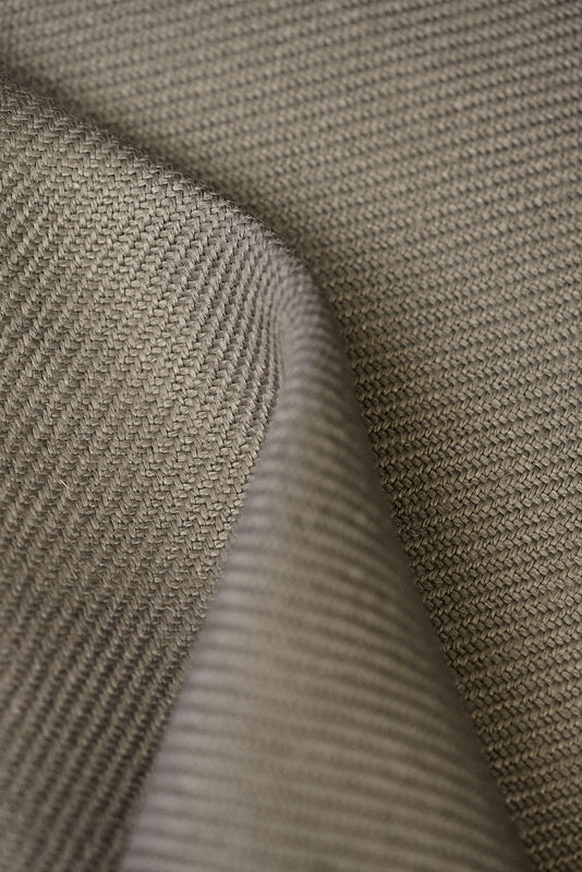 1 Yard Solid Mushroom Pure Irish Linen Twill Fabric 18.5 oz Flat 54 Inches Wide