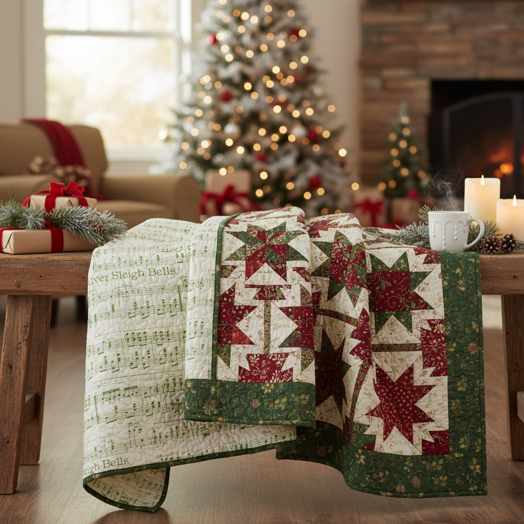 Quilting Cotton Classic Christmas Sheet Music White Riley Blake Designs