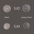 Jeans Buttons Design Button And Nail Fabric - Antique Nickel/Nickel, L22/L27
