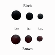 Leather Buttons Genuine Leather Fabric - Black, Brown, Ligne 24, Ligne 32, Ligne 40