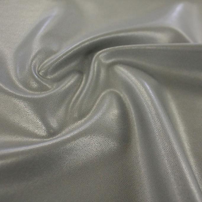 Mystique Pearl Foiled Spandex Fabric - Platinum/Silver, 54" Width (1 Yard)