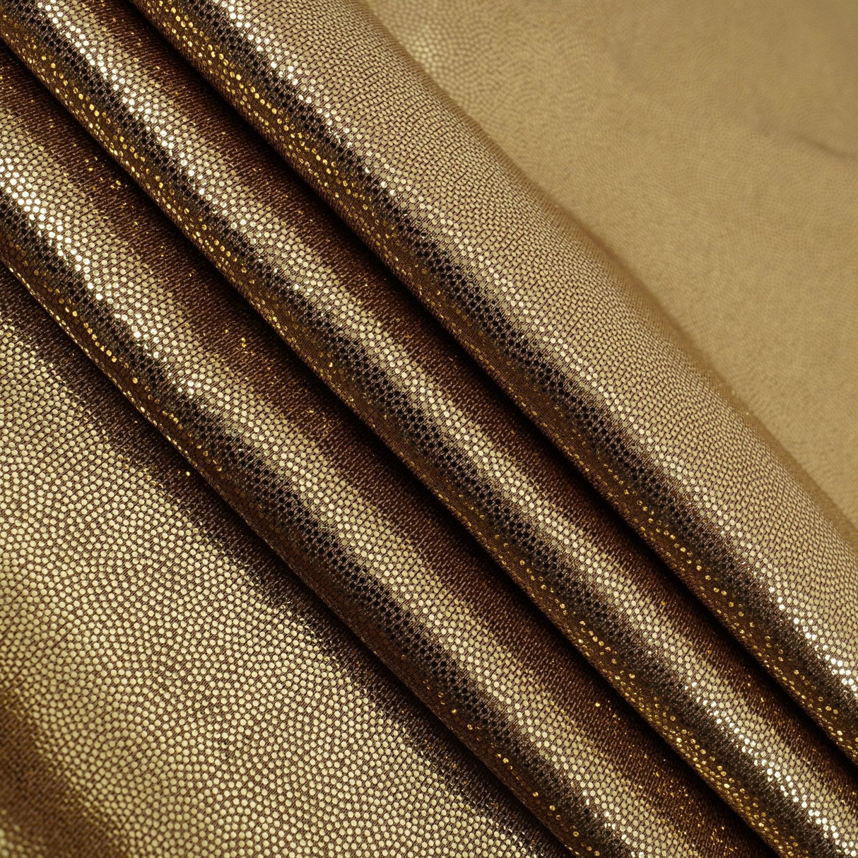 Mystique Foiled Spandex Nylon Spandex Fabric - All-Over Foil Print, 54" Width, 4-Way Stretch (1 Yard)