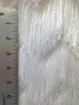 Fine Fringe Zig Zag Pattern Polyester Spandex Mesh Fabric - White, Black, Red, Blush, 52" To 54" Width