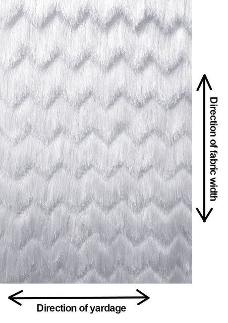 Fine Fringe Zig Zag Pattern Polyester Spandex Mesh Fabric - White, Black, Red, Blush, 52" To 54" Width