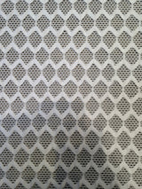 Sheer Knit Mesh W/ Hexagon Overlay Pattern Polyester Spandex Fabric - Hexagon Overlay Pattern, See-Through Mesh, 52" To 54" Width