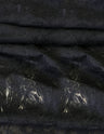 Polyester Floral Lace Fabric - Textured Floral Design, White, Black