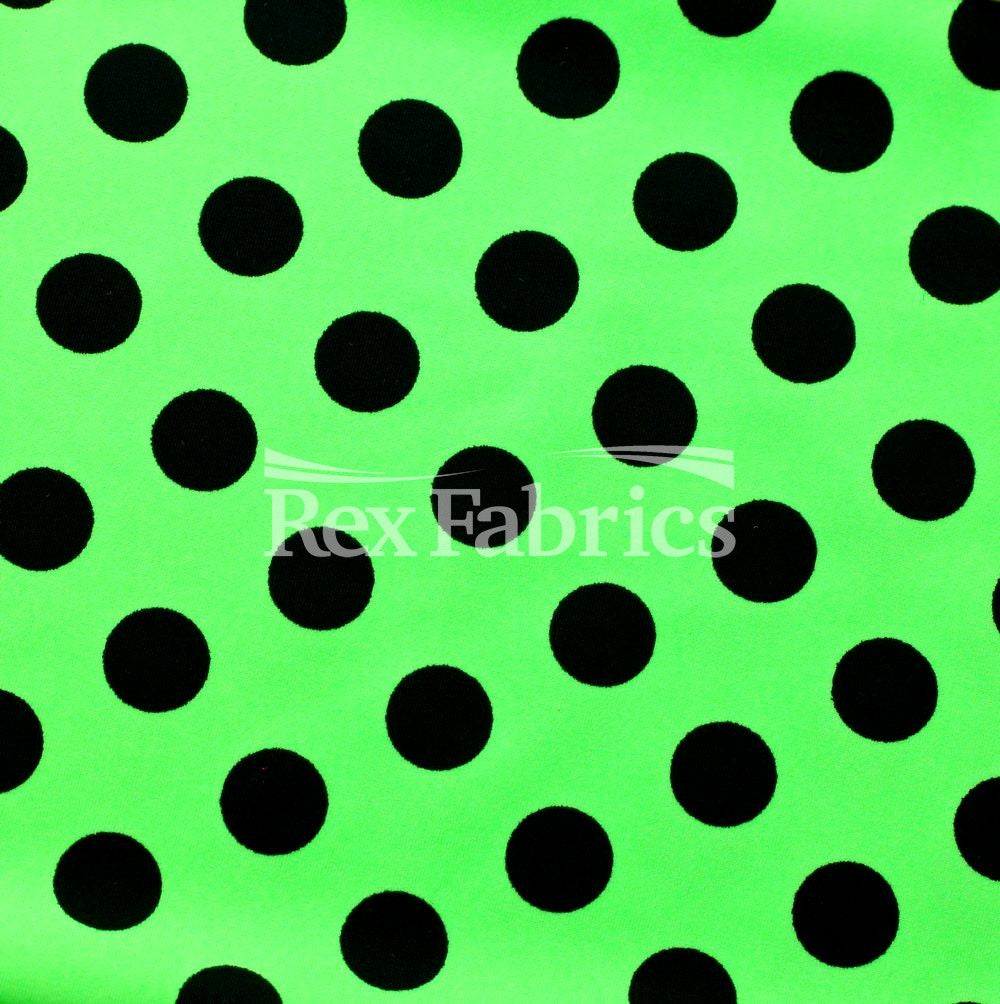 E-Z Dots Matte Nylon Spandex Fabric - Multicolor Polka Dots, 58/60" Width (1 Yard)