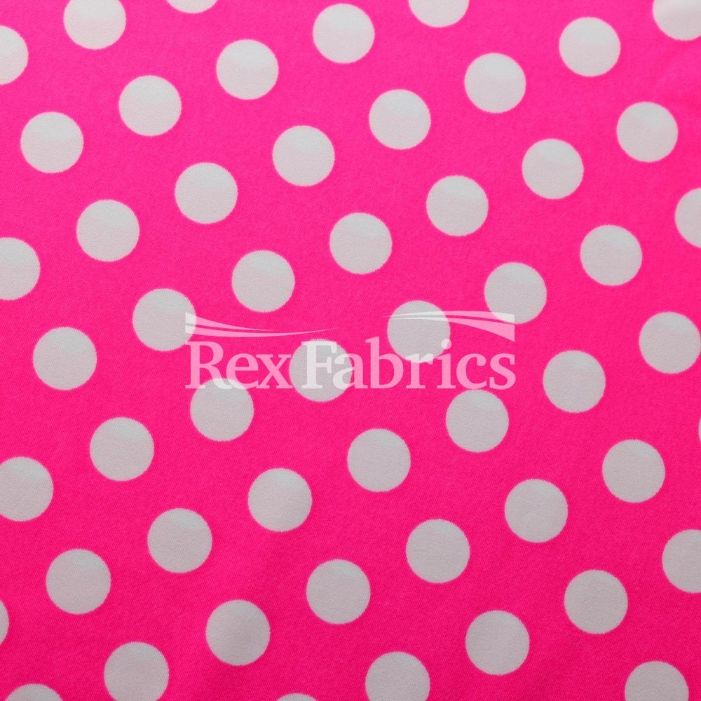 E-Z Dots Matte Nylon Spandex Fabric - Multicolor Polka Dots, 58/60" Width (1 Yard)