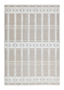 TIA 104 Area Rug - Cream/Beige Bohemian Motif, High-Low Soft-Touch Texture (3 Sizes)