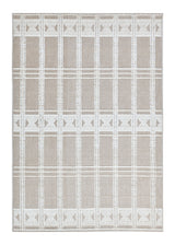 TIA 104 Area Rug - Cream/Beige Bohemian Motif, High-Low Soft-Touch Texture (3 Sizes)