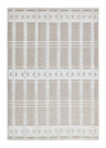 TIA 104 Area Rug - Cream/Beige Bohemian Motif, High-Low Soft-Touch Texture (3 Sizes)