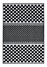 TIA 108 Microfiber Chenille Area Rug - Black Geometric Pattern, Raised High-Low Detail, Anthracite (3 Sizes)