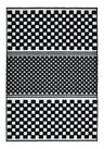 TIA 108 Microfiber Chenille Area Rug - Black Geometric Pattern, Raised High-Low Detail, Anthracite (3 Sizes)