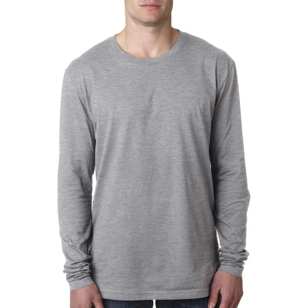 Lucky Friends 1501 Long Sleeve Cotton Fabric - Heather Grey, Adult Long Sleeve Shirt (1 Piece)