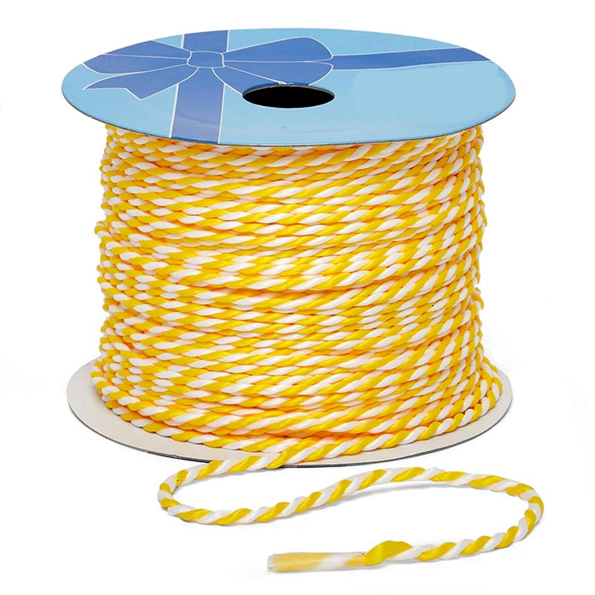 Bi-Colored Cord 2 1/2 mm x 50 yd Yellow / White Color 1 / ROLL