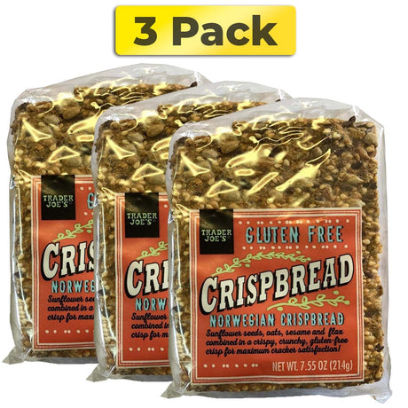 Trader Joe's Gluten Free Norwegian Crispbread - Healthy Seeded Snack | 7.55 oz