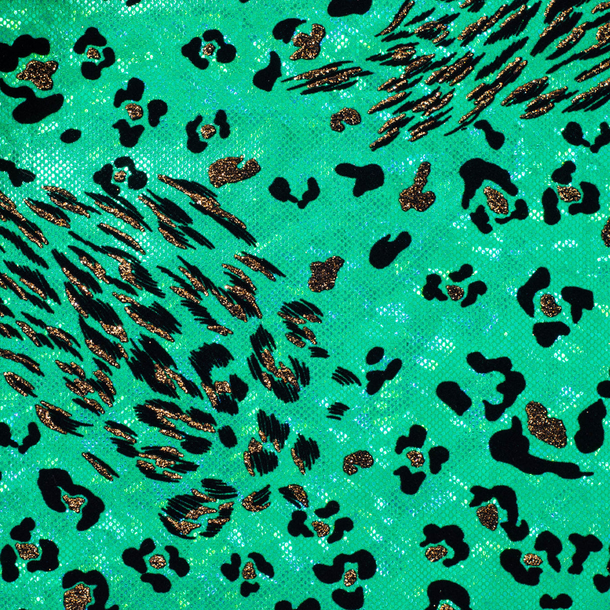 Leopard Flocked 4-Way Stretch Nylon Spandex Fabric