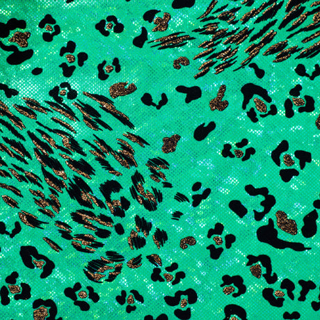 Leopard Flocked 4-Way Stretch Nylon Spandex Fabric