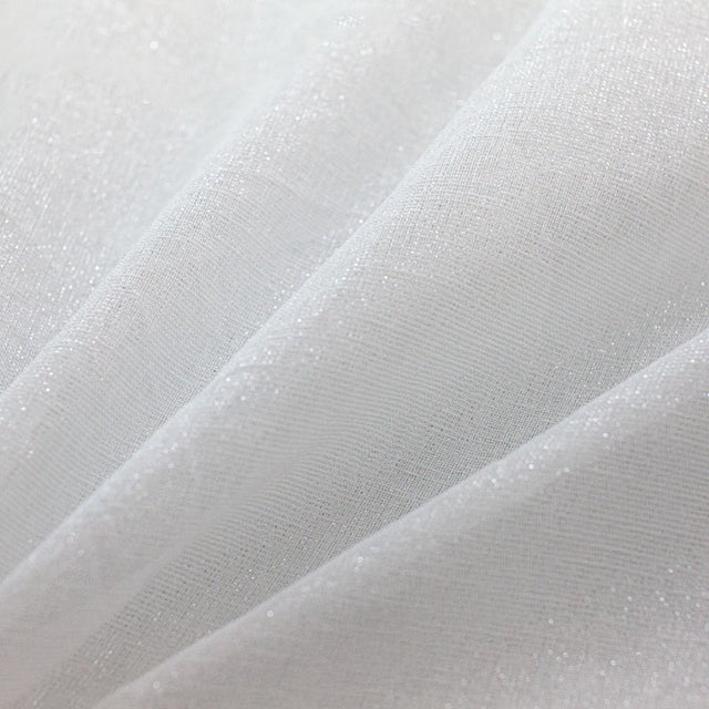 Nash Polyester Sheer Fabric - Solid Metallic Sheer, 110" Width (1 Yard)