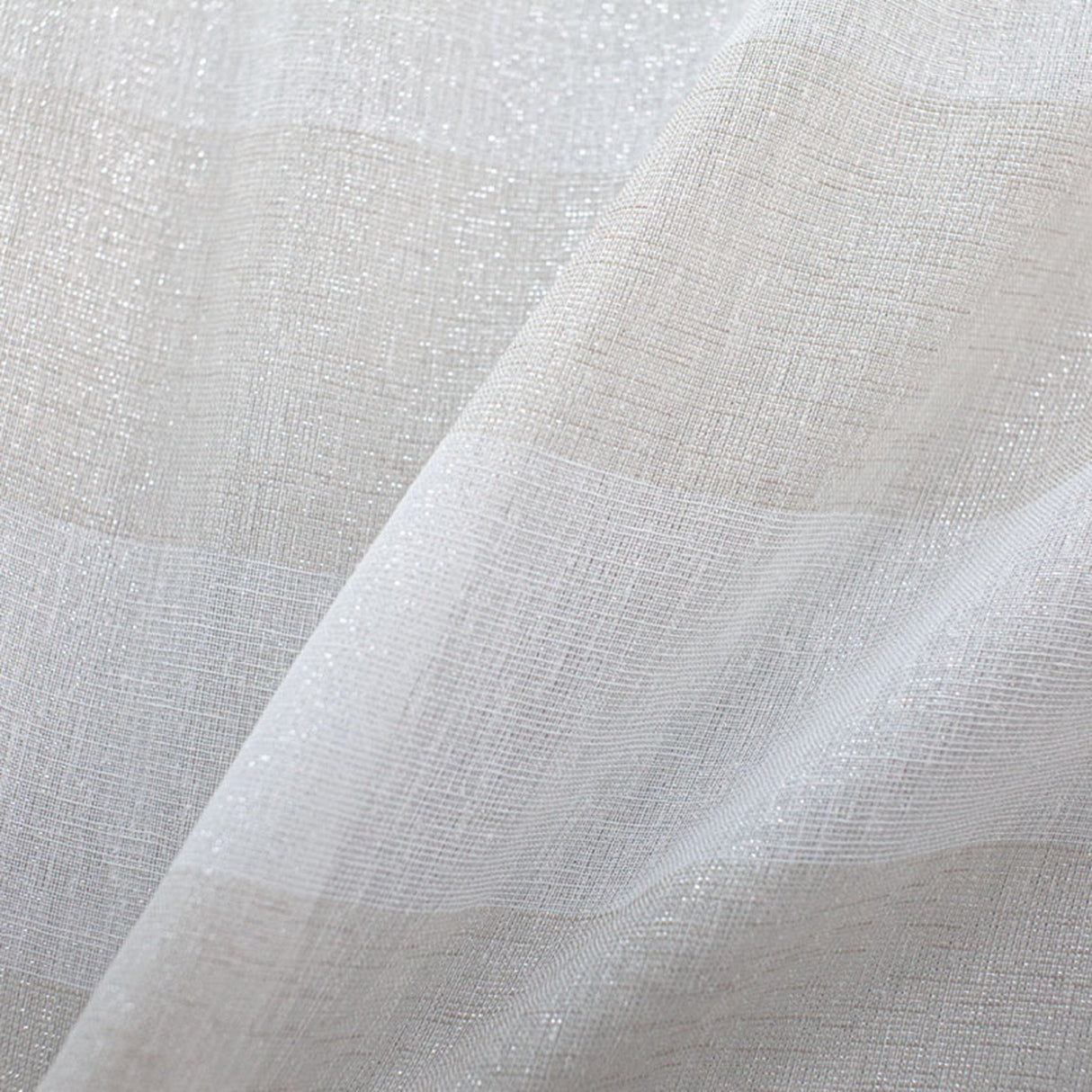 Nashville Fabric Polyester Sheer Fabric - Metallic Striped, 110" Width (1 Yard)