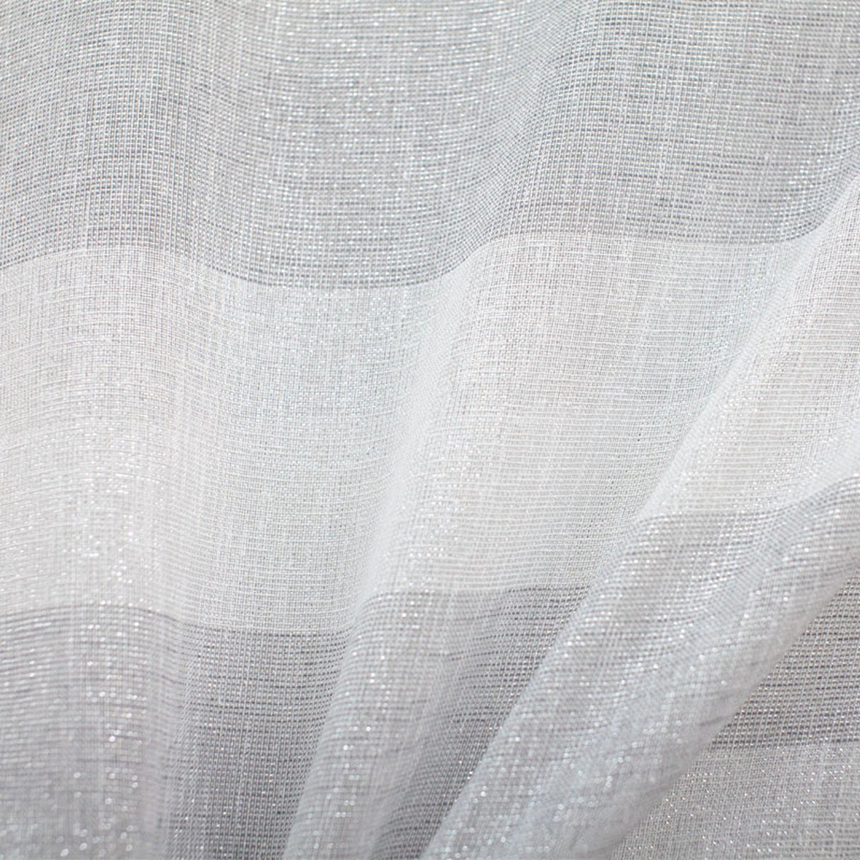 Nashville Fabric Polyester Sheer Fabric - Metallic Striped, 110" Width (1 Yard)