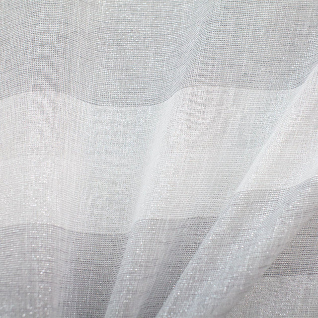 Nashville Fabric Polyester Sheer Fabric - Metallic Striped, 110" Width (1 Yard)