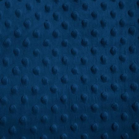 Navy Blue Minky Dimple Dot Fabric,