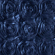 Rosette Satin Navy Fabric, Default Title