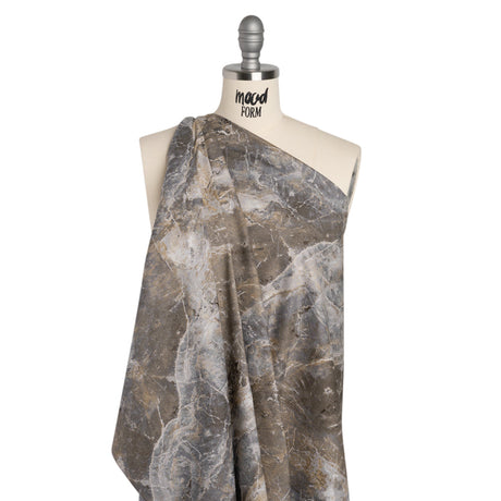 Stonehenge Quilting Cotton by Northcott - Warm Gray Marble 6 Stone Crackle - Surfaces Collection