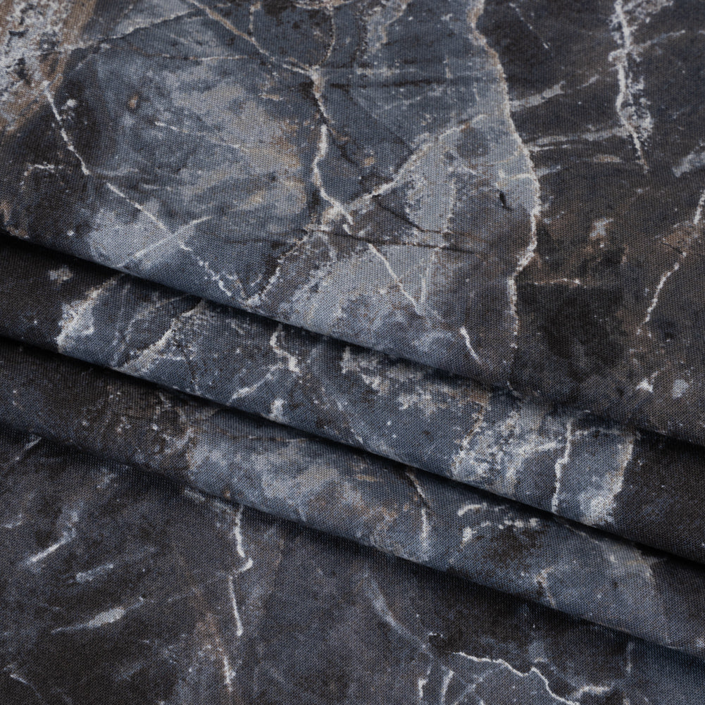 Stonehenge Quilting Cotton by Northcott - Cool Gray Marble 6 Stone Crackle - Surfaces Collection
