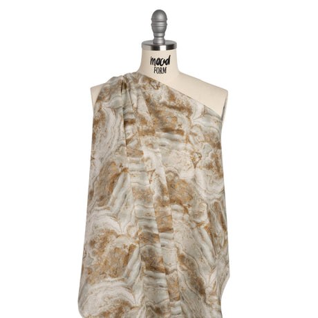 Stonehenge Quilting Cotton by Northcott - Cream Marble 8 Swirling Stone - Surfaces Collection