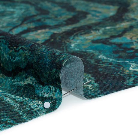 Stonehenge Quilting Cotton by Northcott - Blue Planet Swirling Lines Gradient - Ombre II Collection