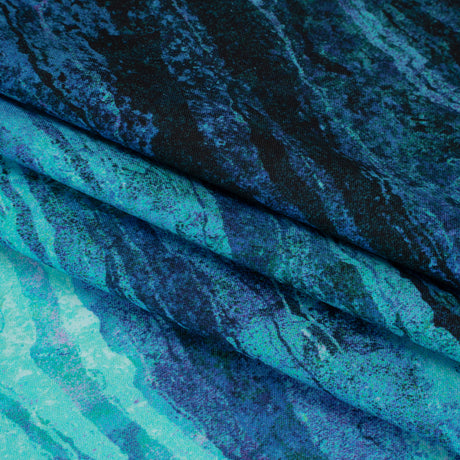 Stonehenge Quilting Cotton by Northcott - Midnight Swirling Lines Gradient - Ombre II Collection