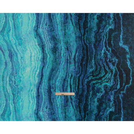 Stonehenge Quilting Cotton by Northcott - Midnight Swirling Lines Gradient - Ombre II Collection