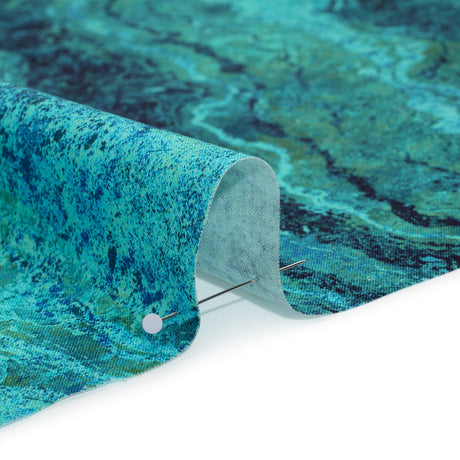 Stonehenge Quilting Cotton by Northcott - Peacock Swirling Lines Gradient - Ombre II Collection