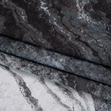 Stonehenge Quilting Cotton by Northcott - Graphite Swirling Lines Gradient - Ombre II Collection