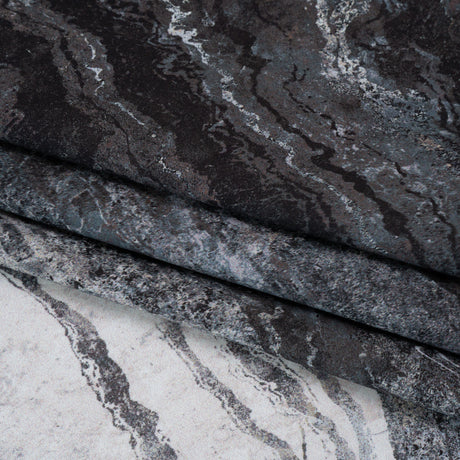 Stonehenge Quilting Cotton by Northcott - Graphite Swirling Lines Gradient - Ombre II Collection