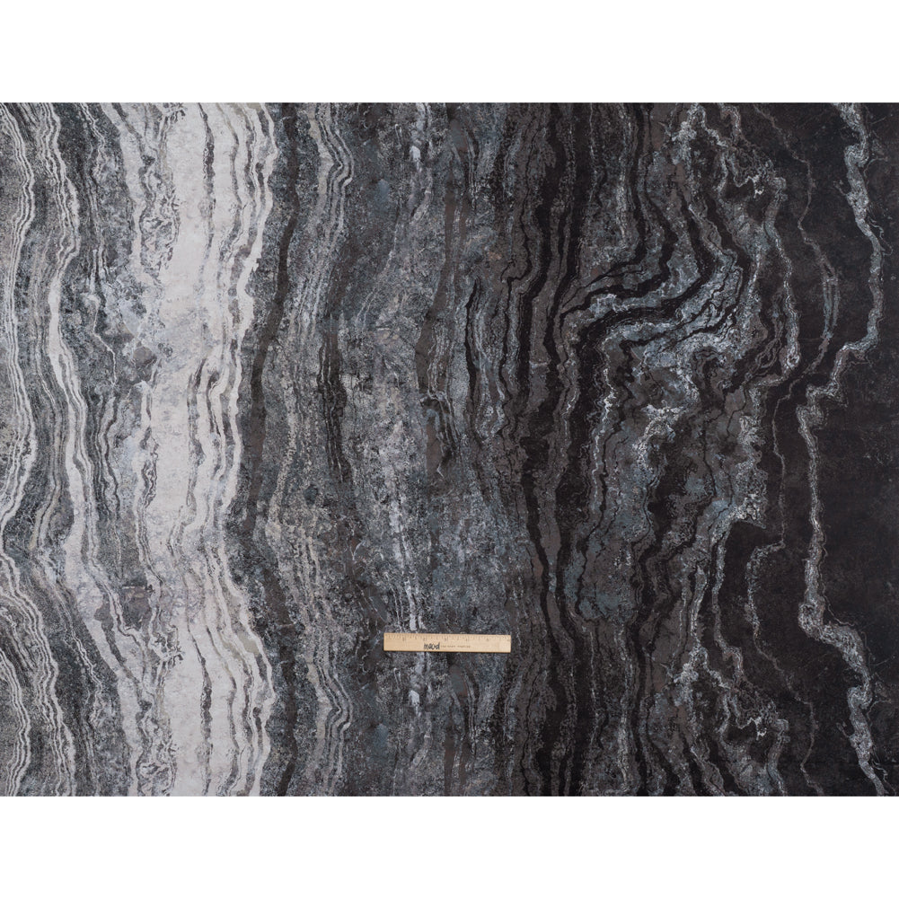 Stonehenge Quilting Cotton by Northcott - Graphite Swirling Lines Gradient - Ombre II Collection
