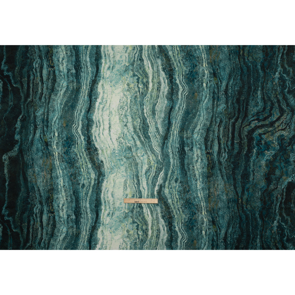 Stonehenge Wide Backing Quilting Cotton by Northcott - Blue Planet Swirling Lines Gradient, 108" Width - Ombre Wide Backing II Collection
