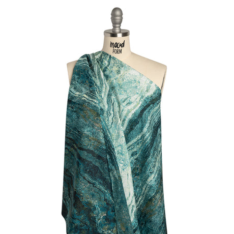 Stonehenge Wide Backing Quilting Cotton by Northcott - Blue Planet Swirling Lines Gradient, 108" Width - Ombre Wide Backing II Collection