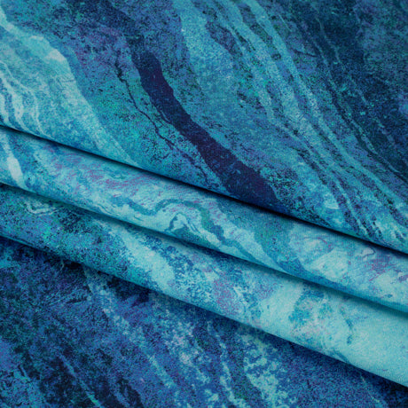 Stonehenge Wide Backing Quilting Cotton by Northcott - Midnight Swirling Lines Gradient, 108" Width - Ombre Wide Backing II Collection