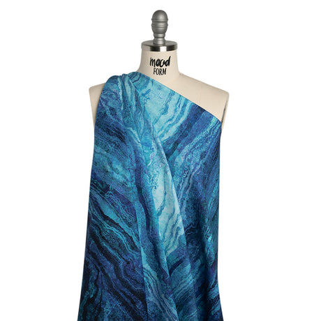Stonehenge Wide Backing Quilting Cotton by Northcott - Midnight Swirling Lines Gradient, 108" Width - Ombre Wide Backing II Collection